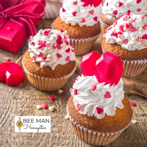 Honey Sticks For Valentine’s Day Vanilla Honey Cupcakes