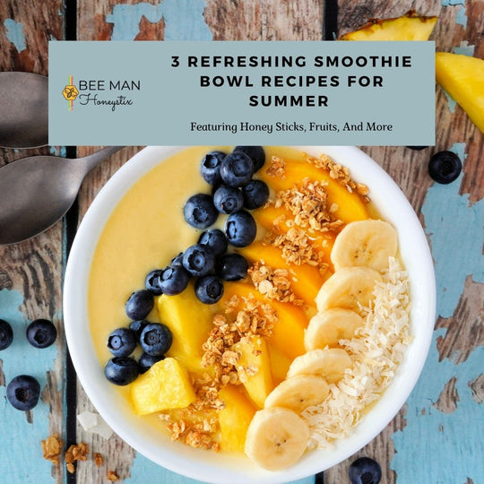 These Smoothie Bowls Are Naturally Sweetened with Fruit and Honey Sticks
